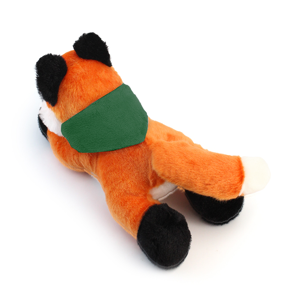 8.6“ Laying Down Plush Toy - Fox with Custom Bandana - OGGP0019-#0E4E30-6.jpg