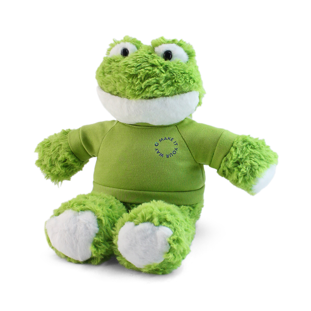 15" Fleece Friends Plush Toy - Frog with Custom Shirt - OGGP0013-Wayo Sample-2.jpg