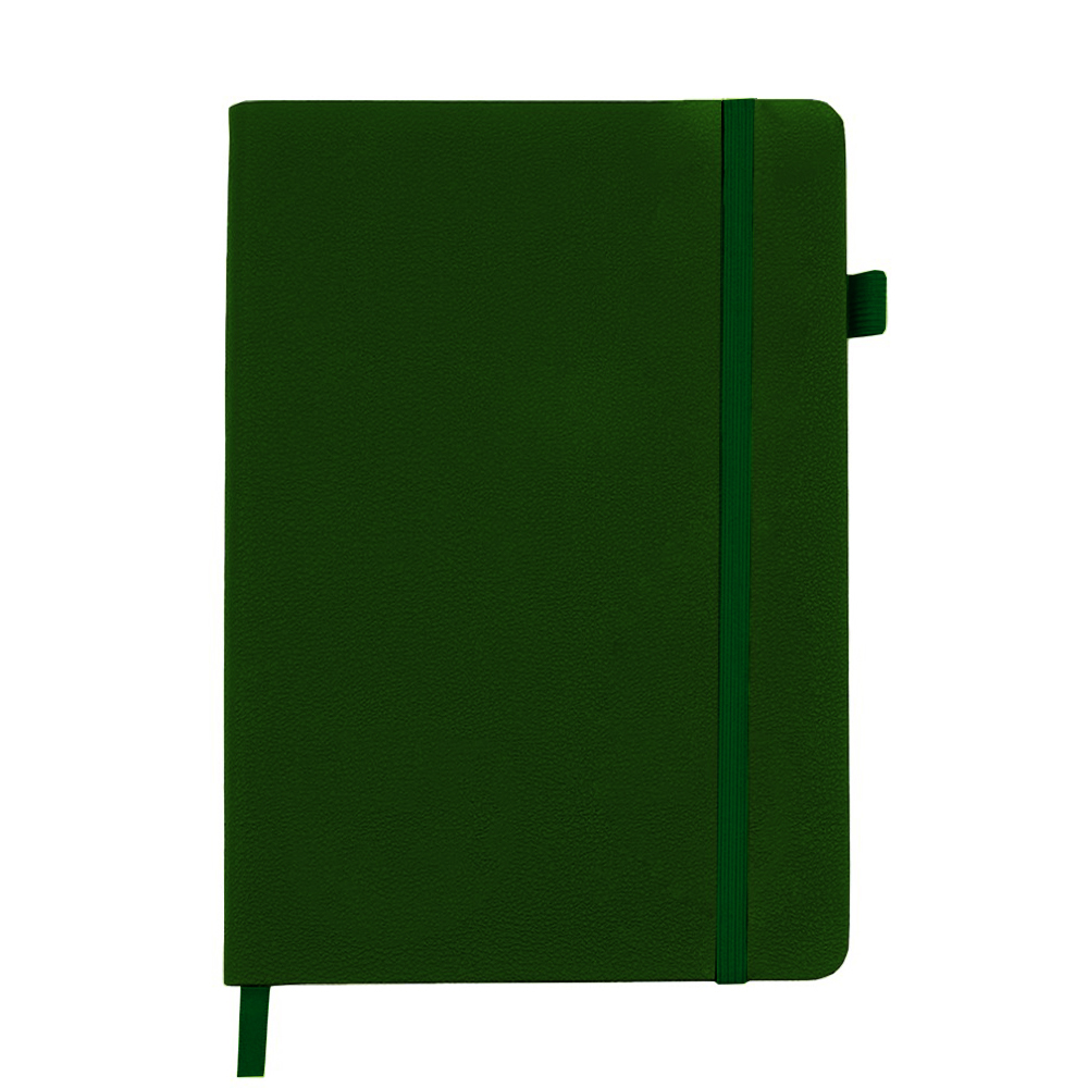 A5 Hardcover Journal Notebook with Elastic Closure - OGON0002-#234C29.jpg
