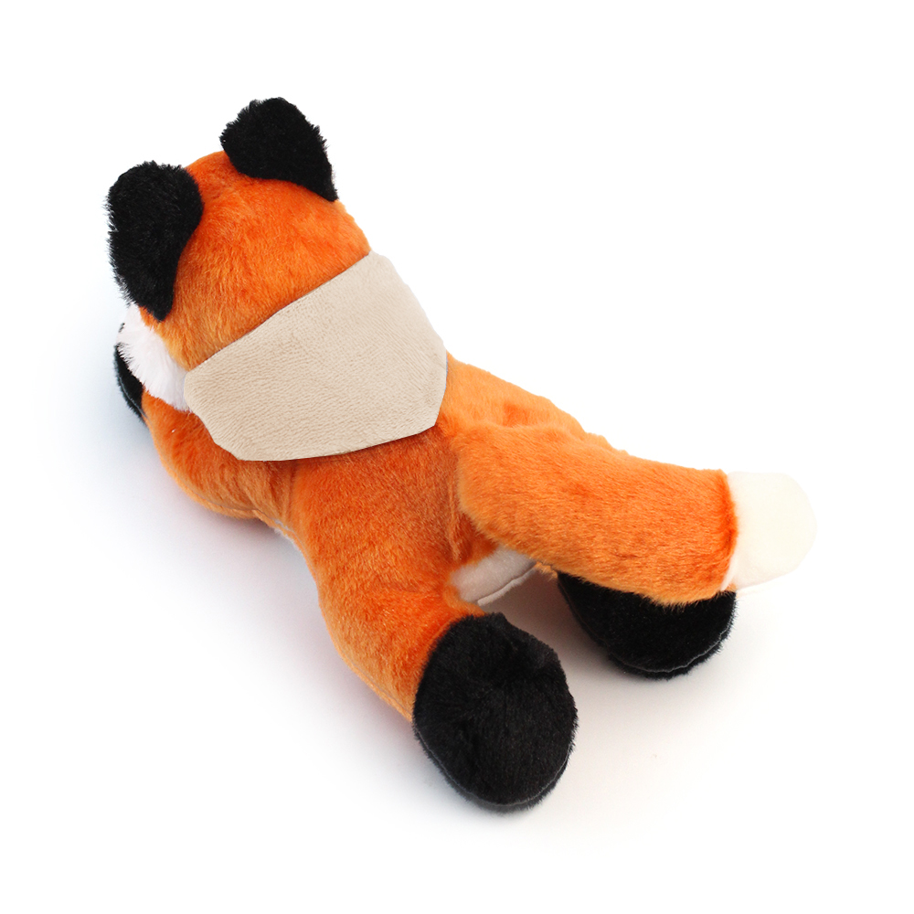 8.6“ Laying Down Plush Toy - Fox with Custom Bandana - OGGP0019-#F5E2CC-3.jpg