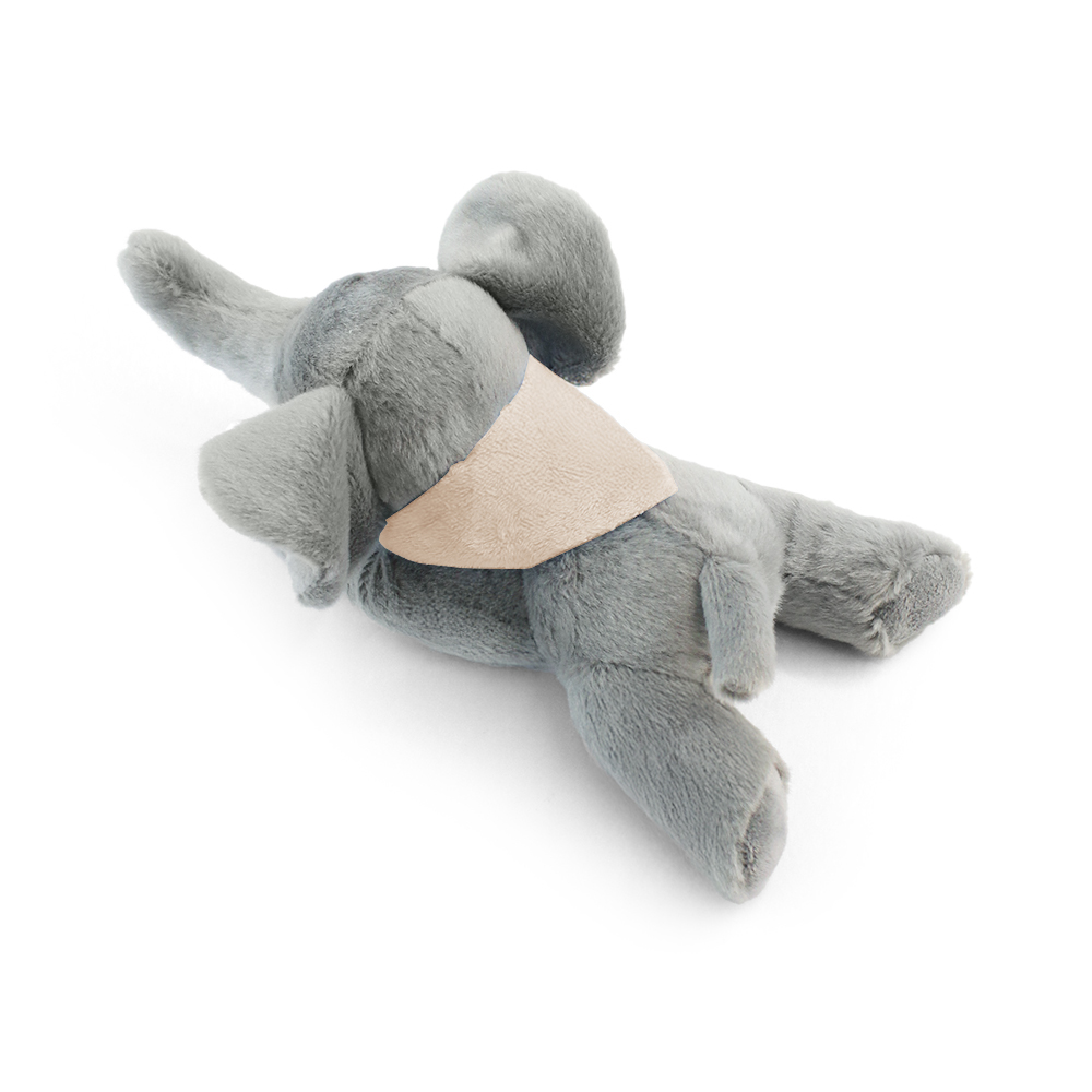 8.6“ Laying Down Plush Toy - Elephant with Custom Bandana - OGGP0022-#F5E2CC-3.jpg