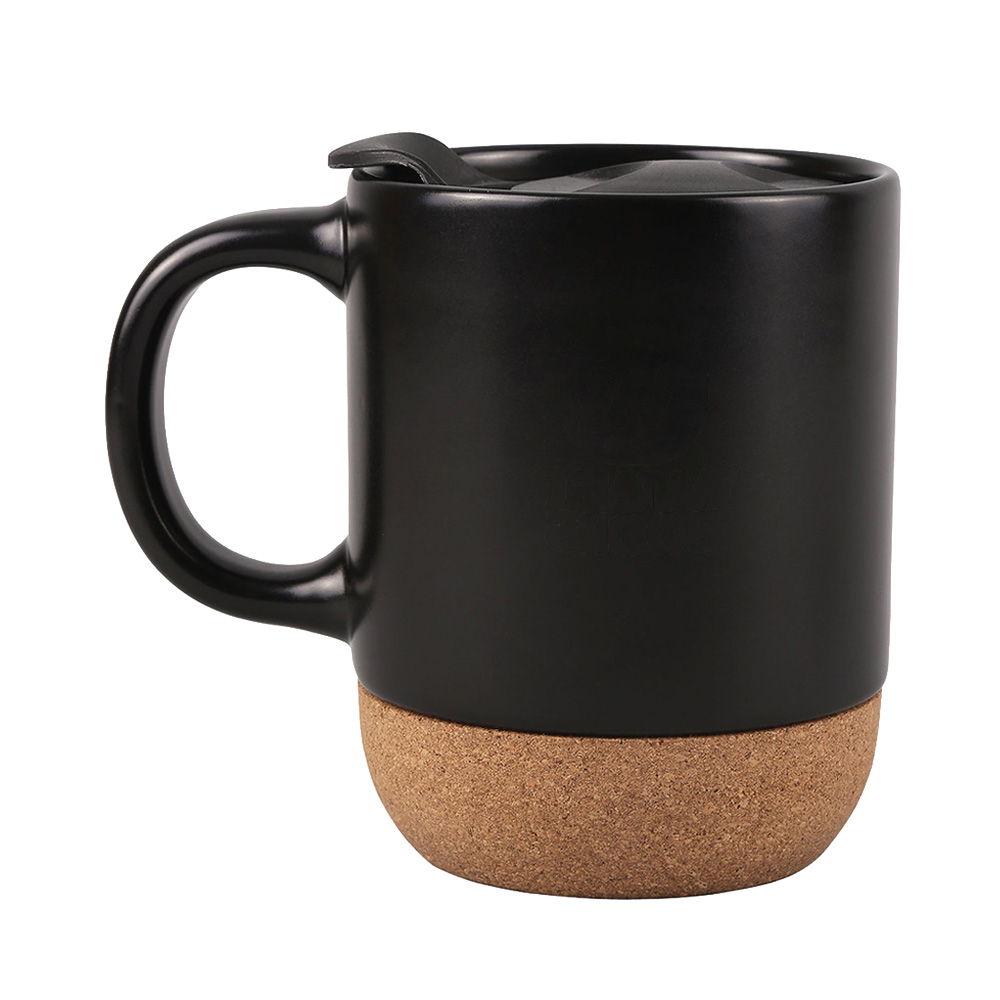 12 oz. Cork Bottom Ceramic Mug with Lid - HLDM0024-#000000-1.jpg