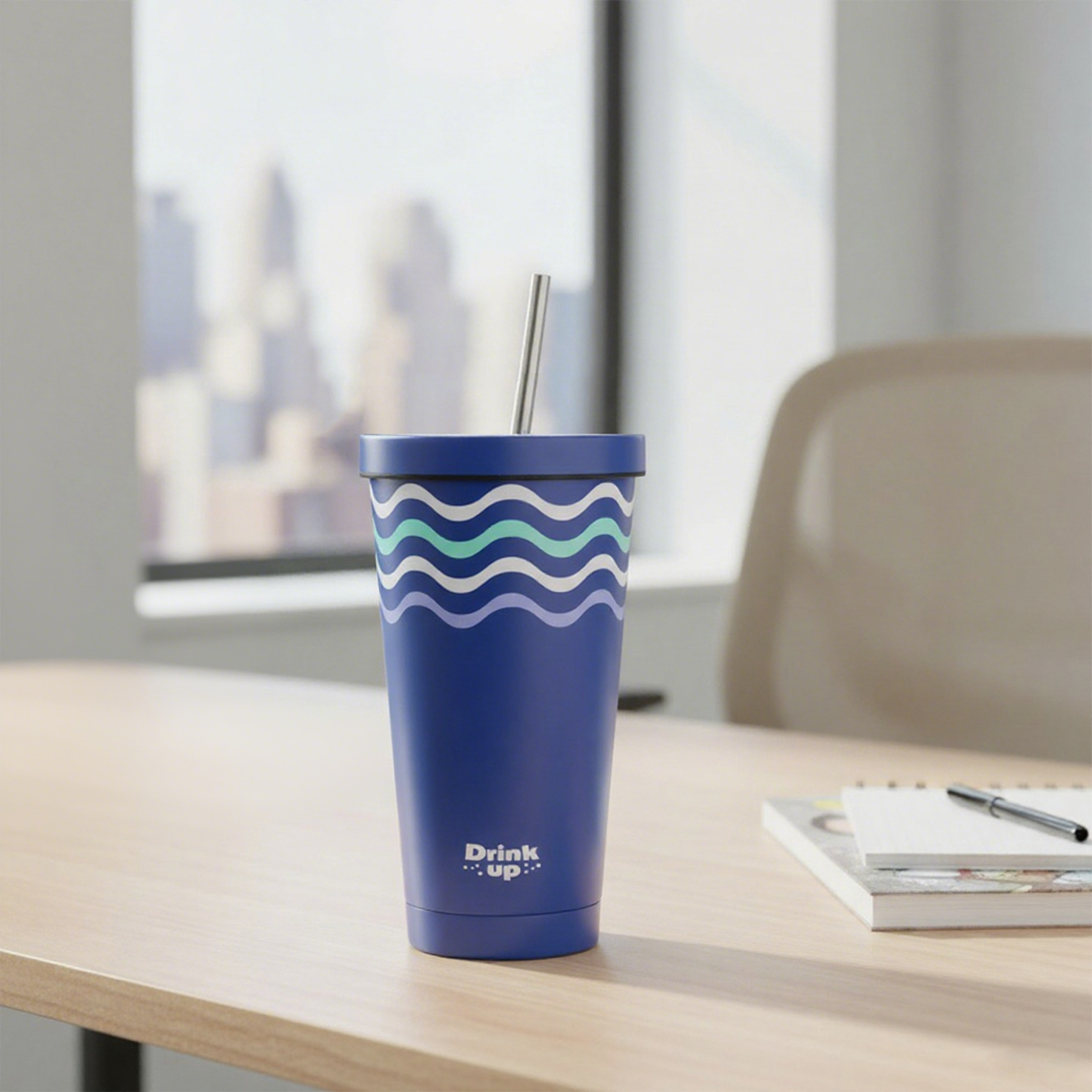 20 oz. Stainless Steel Tumbler with Metal Straw - 20 oz. Stainless Steel Tumbler with Metal Straw.png