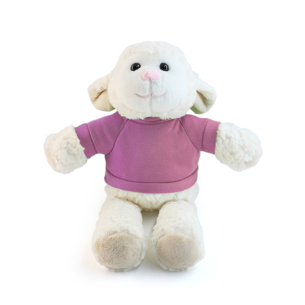 15" Fleece Friends Plush Toy - Sheep with Custom Shirt - OGGP0014-#E189B1-11.jpg