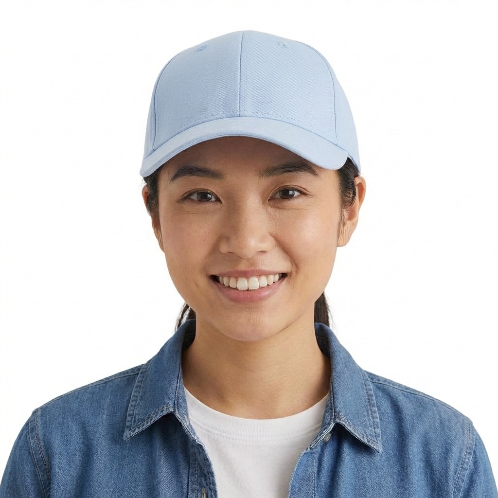 Basic Structured Baseball Cap - Polyester Blend - AAAH0022-Model-1.jpg