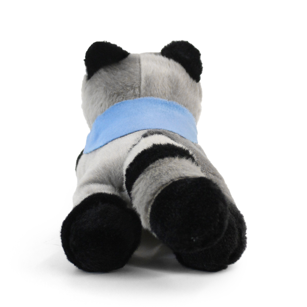 8.6“ Laying Down Plush Toy - Raccoon with Custom Bandana - OGGP0021-Wayo Sample-3.jpg