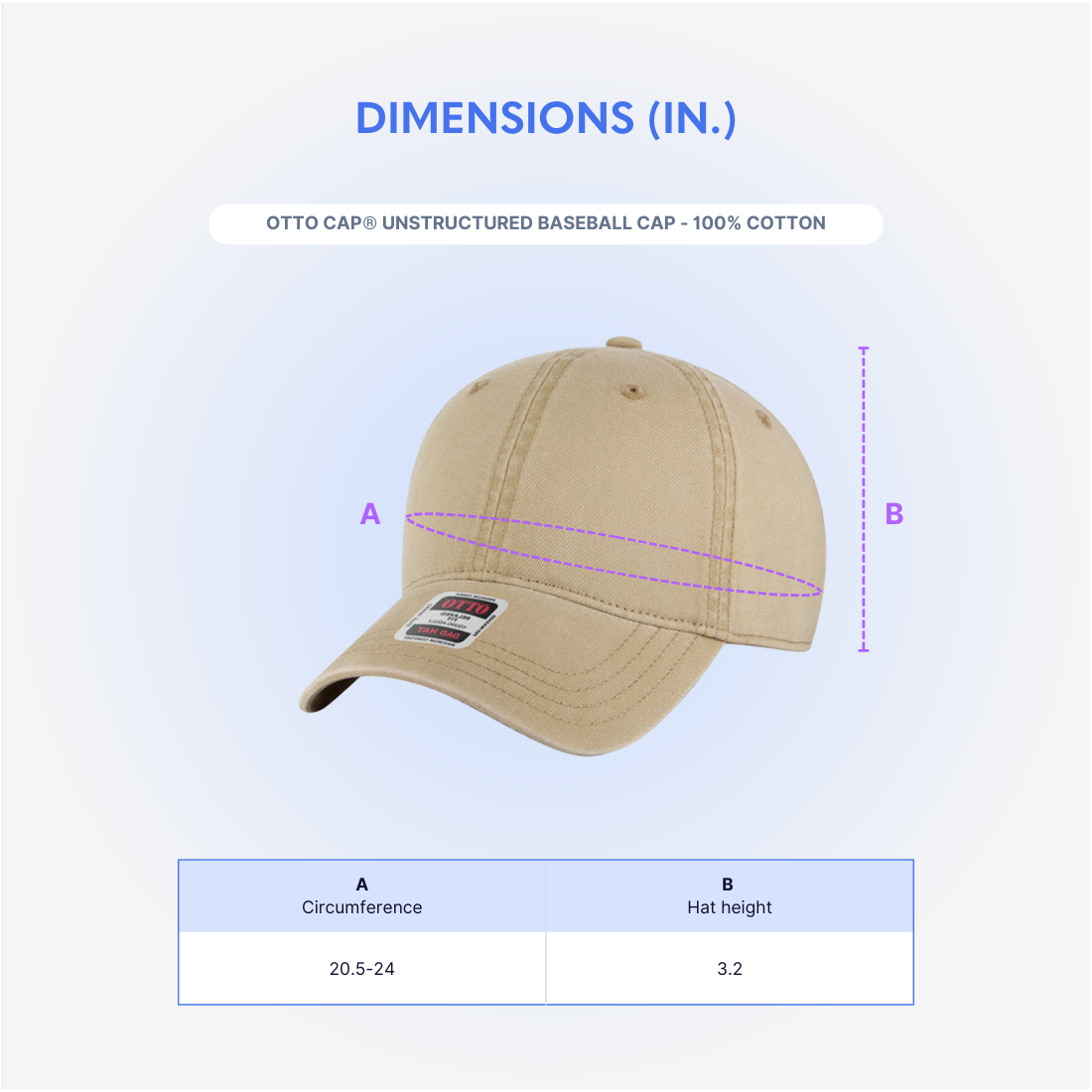 OTTO CAP® Unstructured Baseball Cap - 100% Cotton - Wayo Product Image