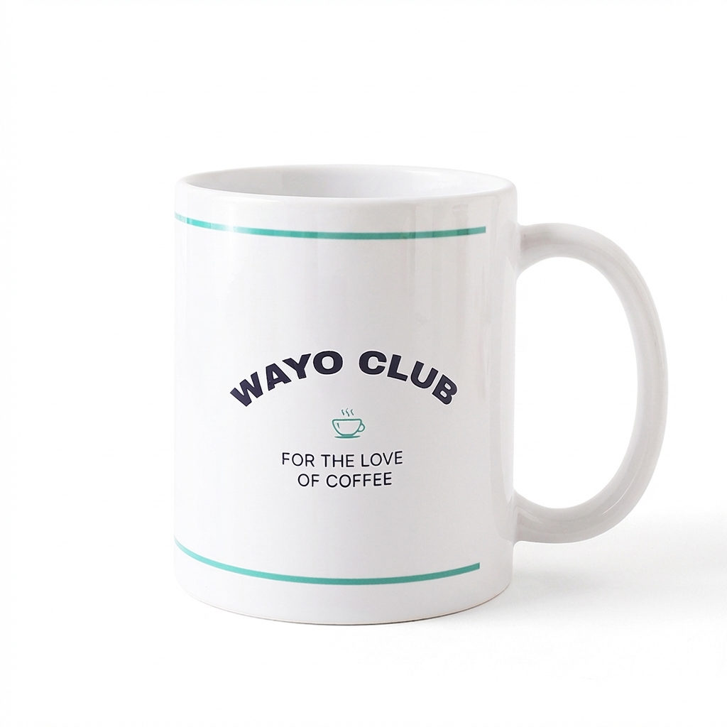 11 oz. Glossy White Classic Ceramic Mug - Wayo Product Image