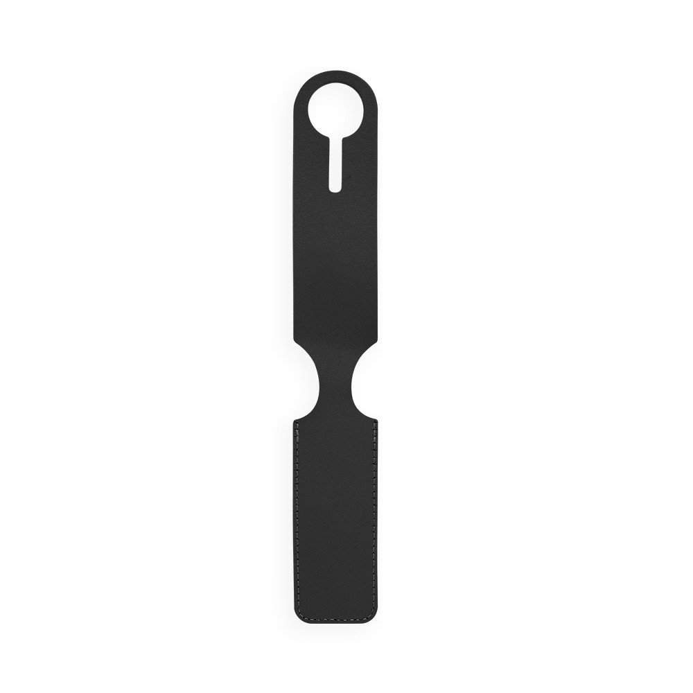 Slim Vegan Leather Luggage Tag - HLTT0001-#202020-1.jpg