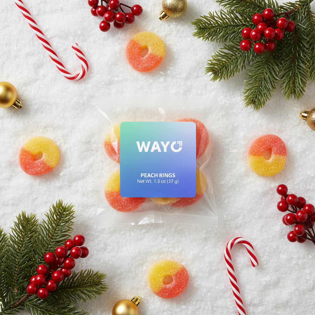 Peach Gummy Rings Snack Pack - 1.3 oz - HLST0002-Wayo Sample-Scene.png