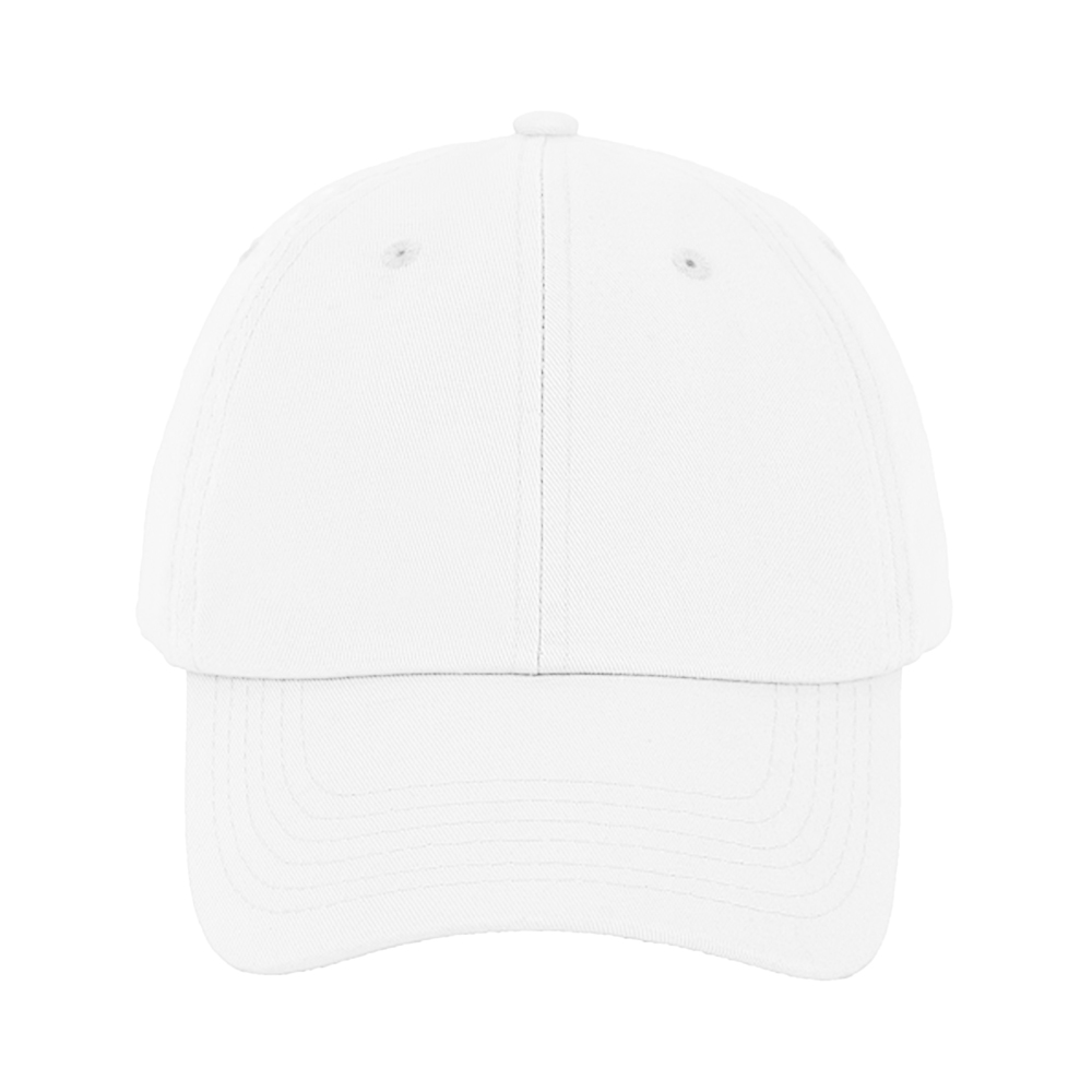 Unstructured Baseball Cap - 100% Cotton (Fast US Shipping) - AAAH0023-#FFFFFF-2.jpg