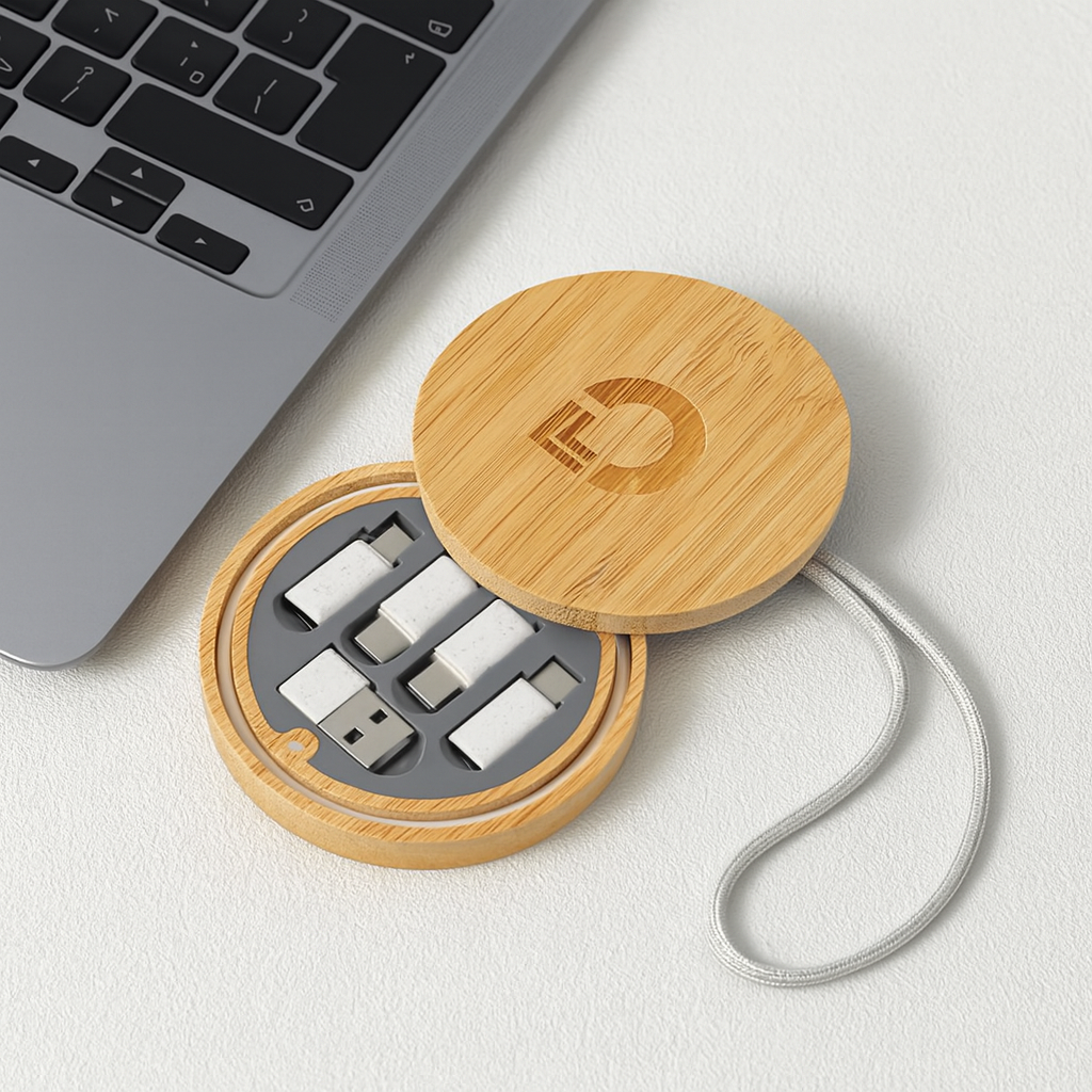 6-in-1 Multi-USB Bamboo Charging Adapter Cable Kit - TETC0003 -Lifestyle image.png