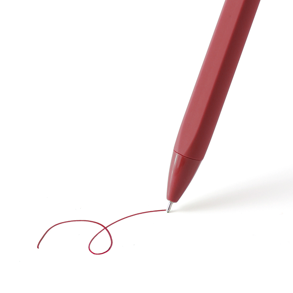 Retractable Color Gel Pen - Matching Ink + Shell - OGOP0011-#8E303C-3.jpg