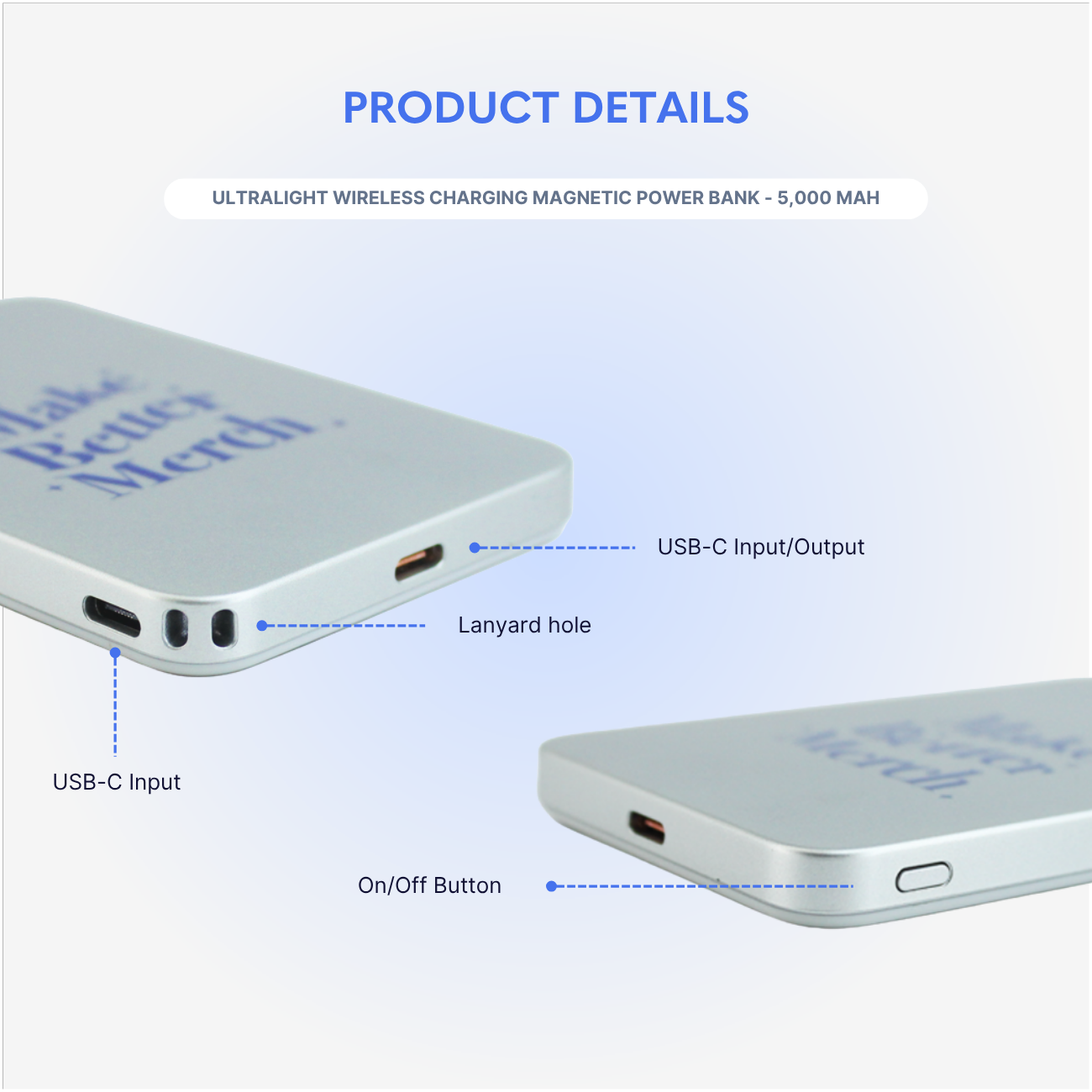 Ultralight Wireless Charging Magnetic Power Bank - 5,000 mAh - TETP0009-Product details.png