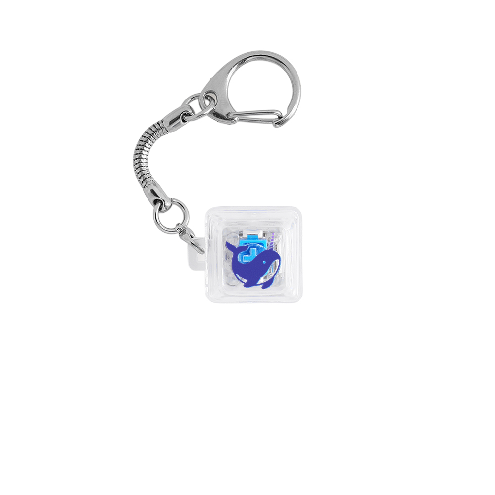Light-Up Keyboard Keychain Fidget Toy - 1 Key, Transparent - Wayo Product Image