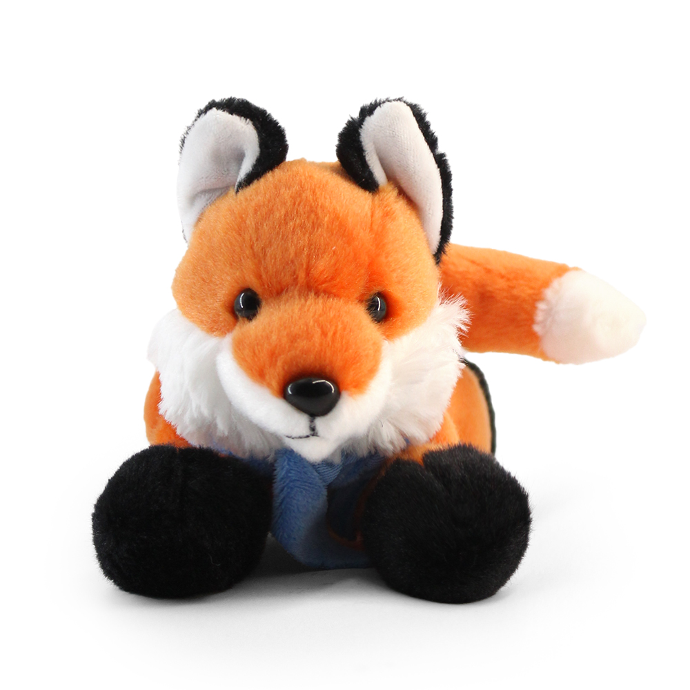8.6“ Laying Down Plush Toy - Fox with Custom Bandana - OGGP0019-Wayo Sample-1.jpg