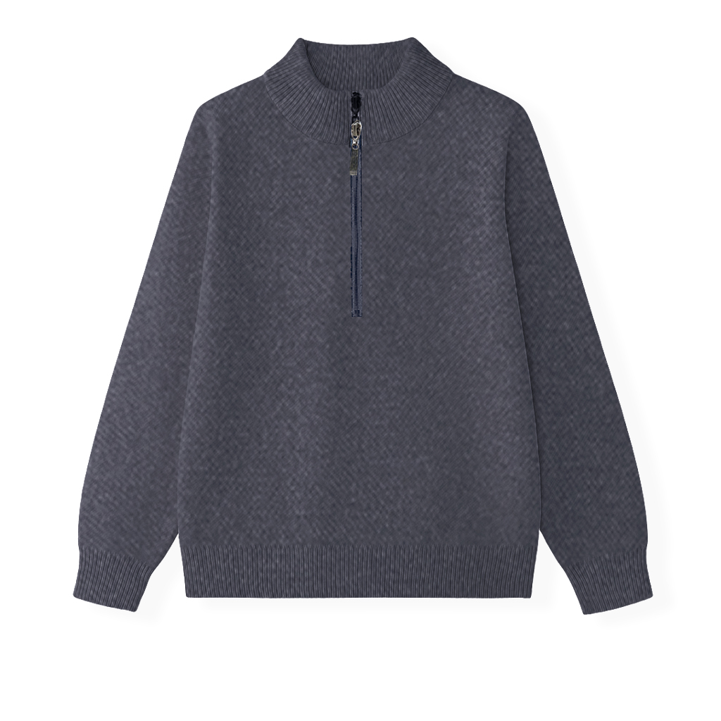 Charlie Fleece-Lined Knit Quarter Zip - AAAS0016-#4B4D57.jpg