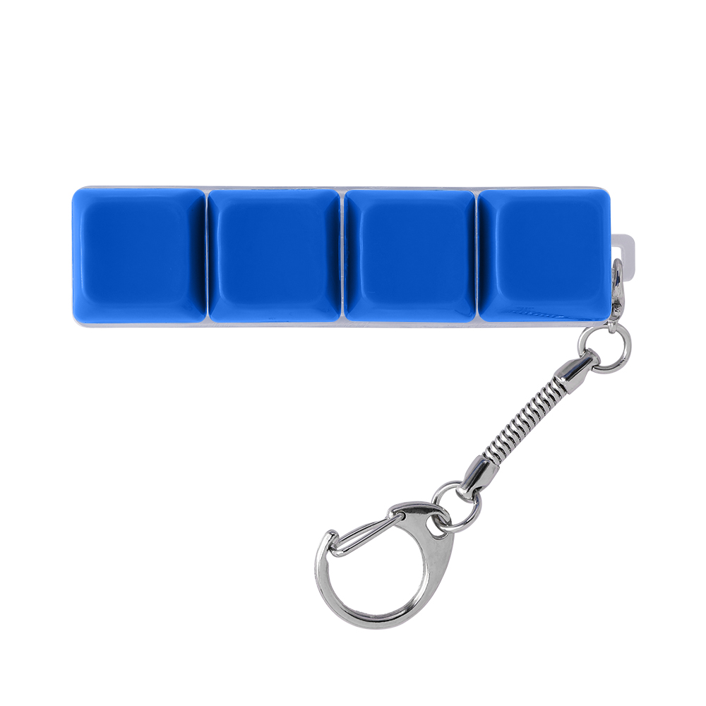Light-Up Keyboard Keychain Fidget Toy - 4 Keys, Opaque - OGGT0019-#1e67d3-5.jpg