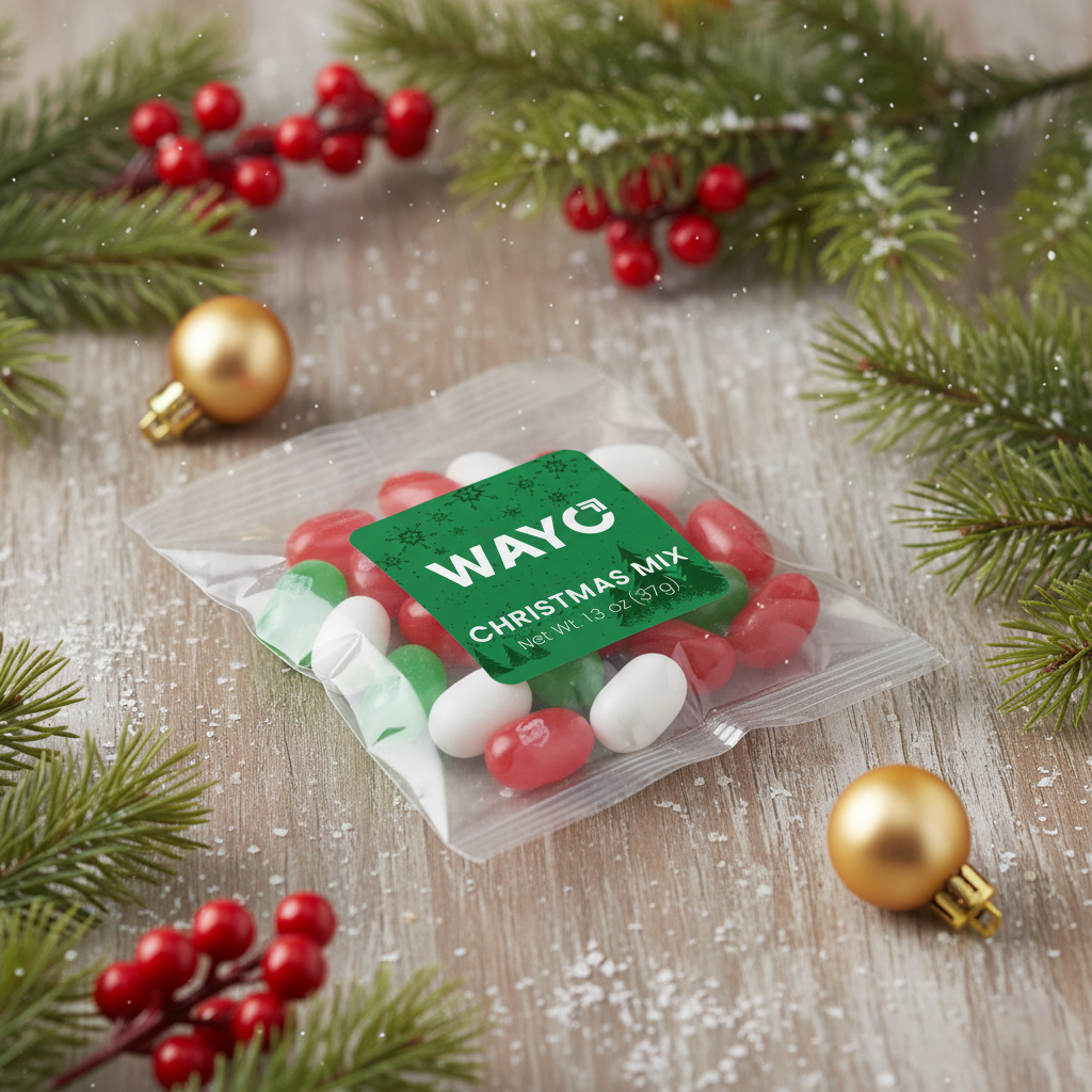 Jelly Belly® Jelly Beans Snack Pack - Christmas Mix, 1.3 oz - HLST0010-Wayo Sample-Scene.png