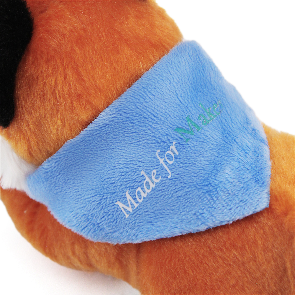 8.6“ Laying Down Plush Toy - Fox with Custom Bandana - OGGP0019-Wayo Sample-Details-1.jpg