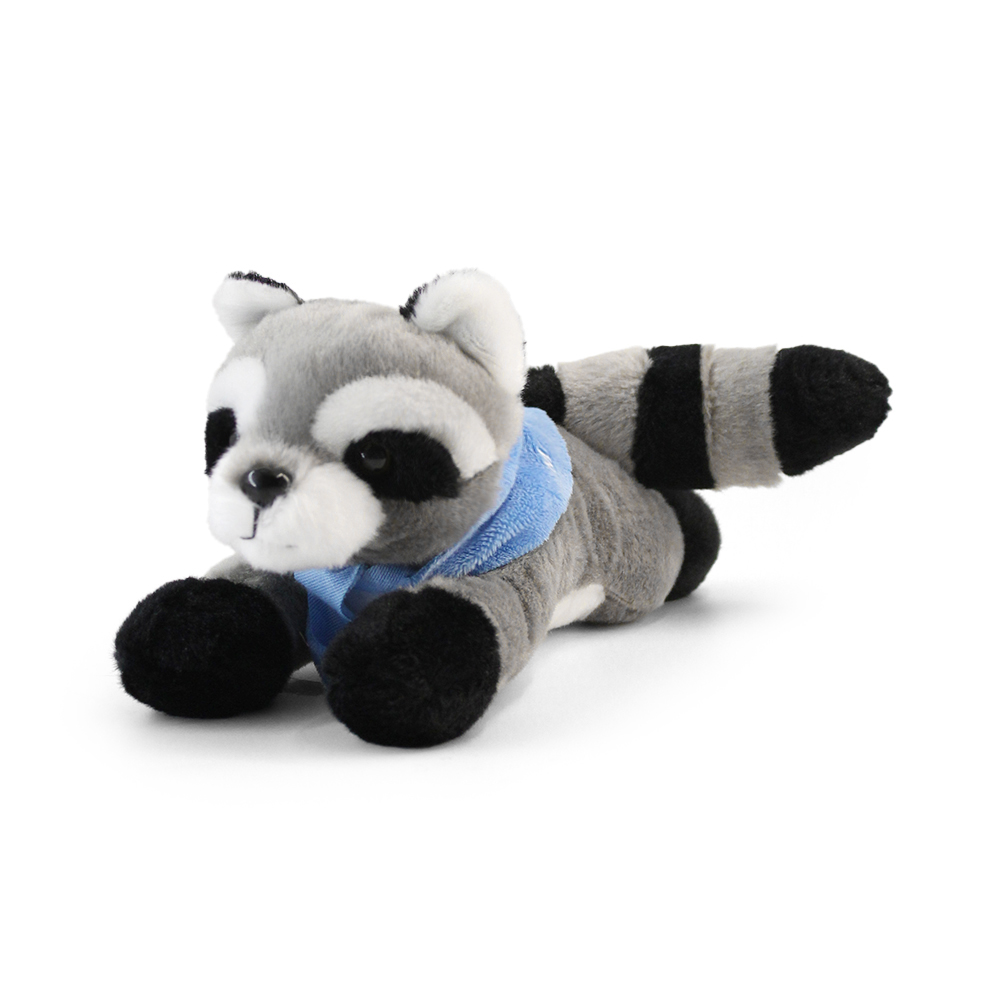 8.6“ Laying Down Plush Toy - Raccoon with Custom Bandana - OGGP0021-Wayo Sample-2.jpg