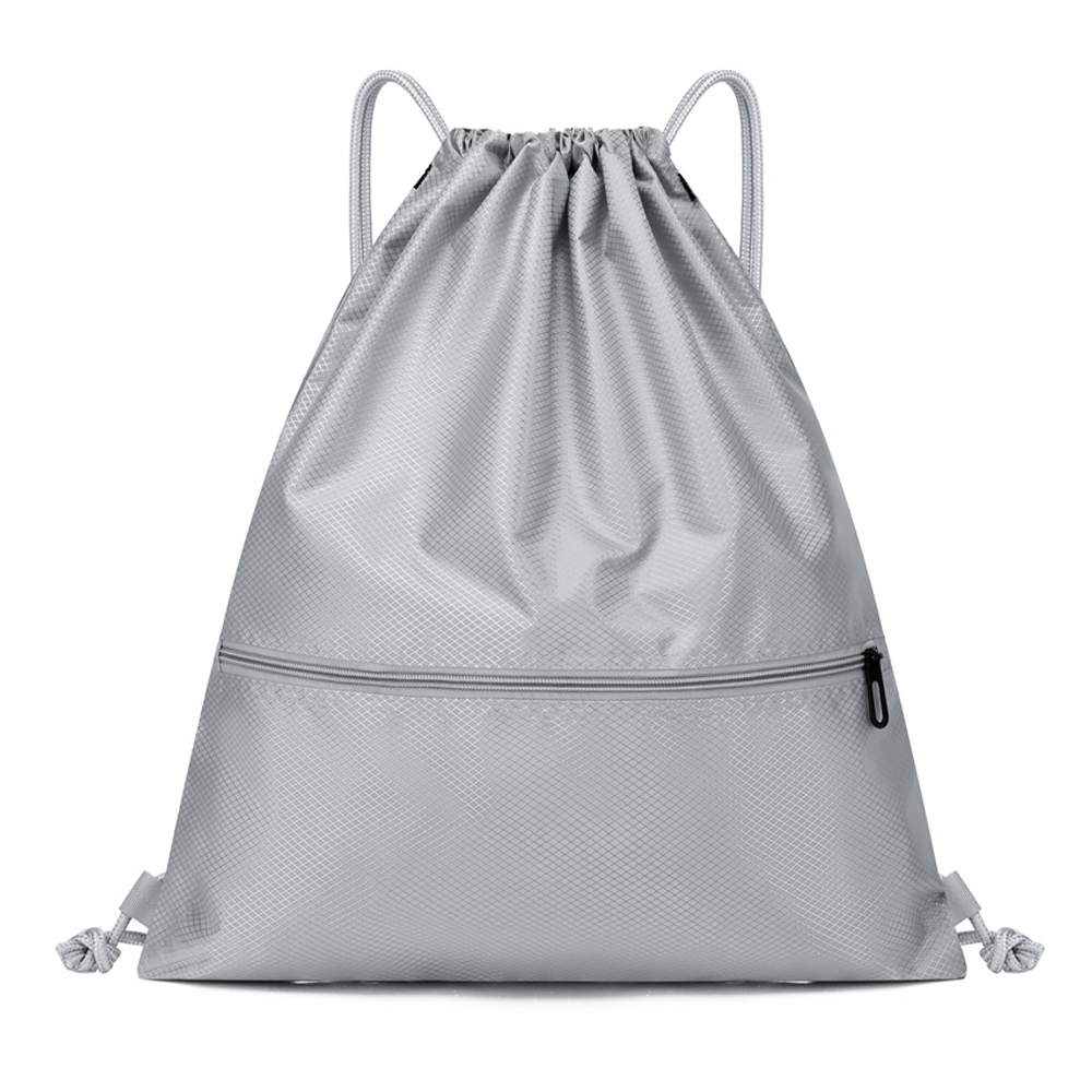 Textured Drawstring Backpack with Zippered Pocket - AABU0007-#ACADB1-3.jpg