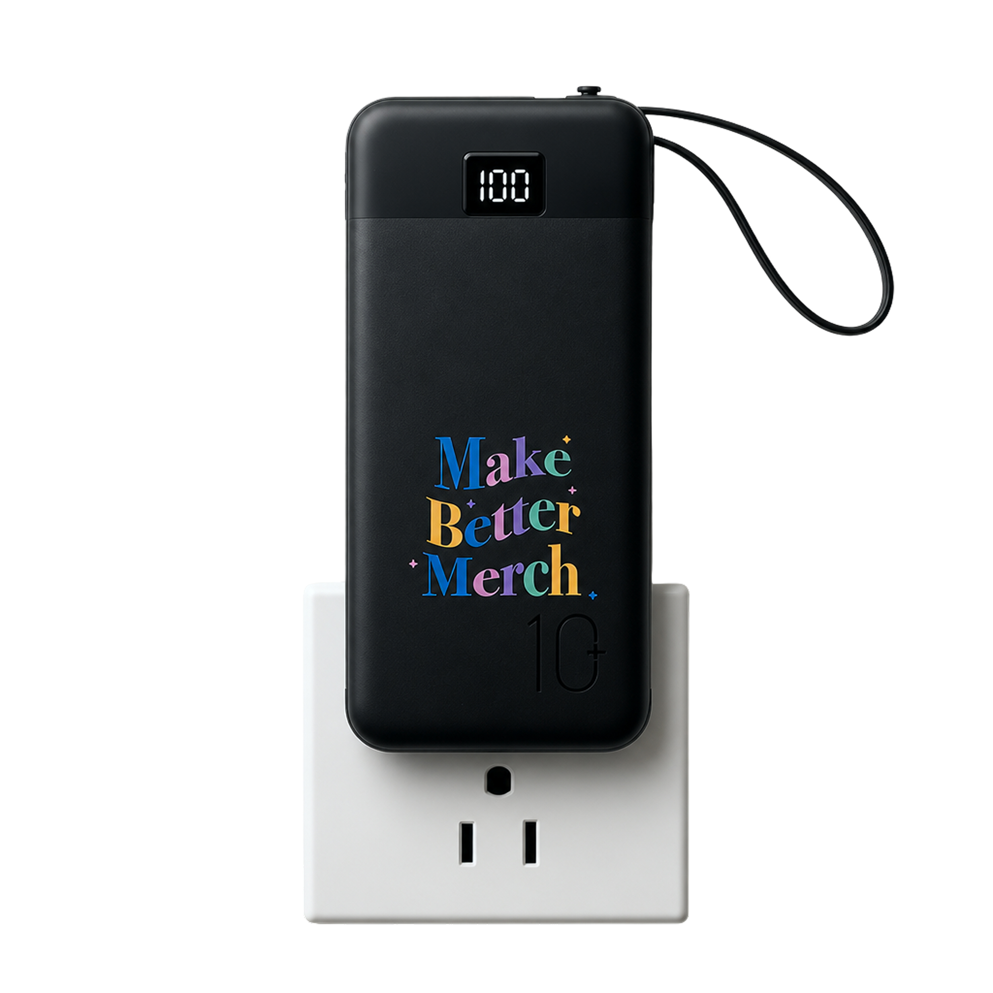 3-in-1 Power Bank with Integrated Cables and Wall Plug - 10,000 mAh - TETP0008-Wayo Sample-Scene 2.jpg